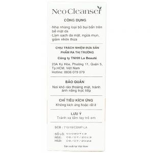 Sữa Rửa Mặt Nghệ Nano Ngừa Mụn Neo Cleanser 86G