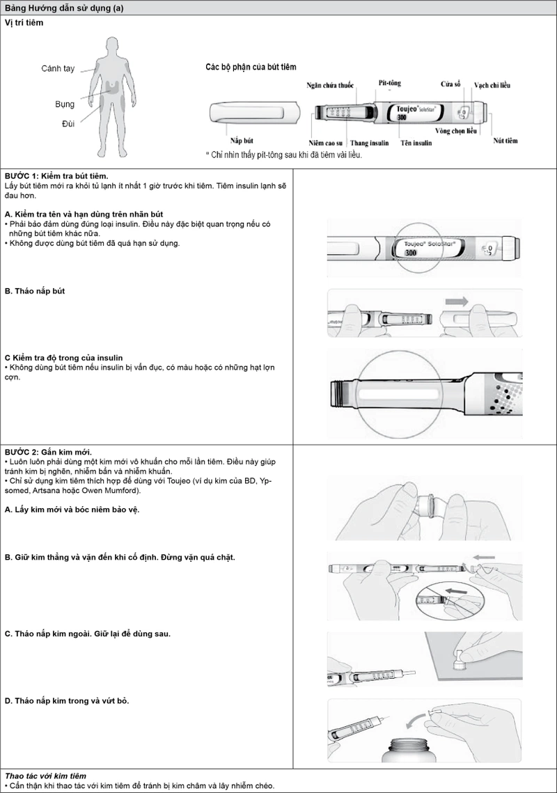 Hướng dẫn sử dụng Toujeo Solostar