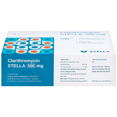 00001911 Thuoc Clarithromycin Stada 500mg Stella Dieu Tri Nhieu Benh Nhiem Trung Do Vi Khuan 28 Vien 8406 63aa Large 065c8e51ce