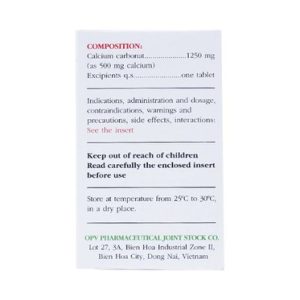 00017683 Opecalcium 1250mg Opv 30 Vien Nhai 4354 5b39 Large D01b0907df