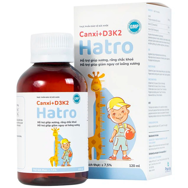 Siro Canxi + D3K2 Hatro - Giải pháp bổ sung canxi tối ưu cho trẻ 3